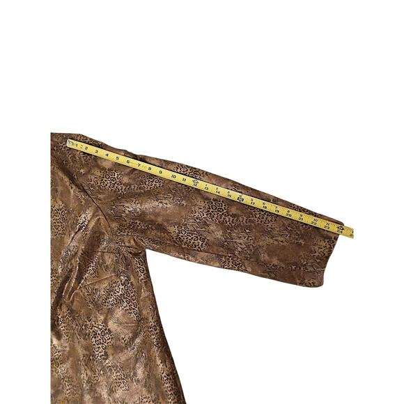 Isabel Hayley Special Occasion Jacket Plus Sz 2X Animal Print Golden Brown Party - Picture 14 of 16